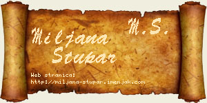 Miljana Stupar vizit kartica